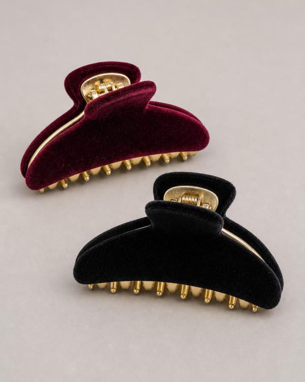 Velvet Book Claw Clips