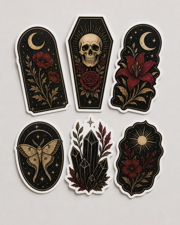 Gothic Botanical Sticker Pack